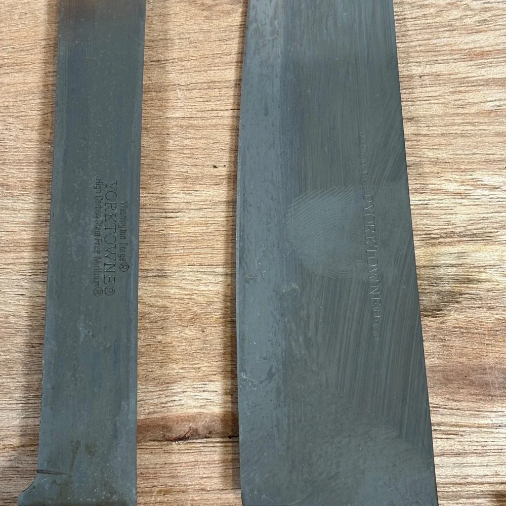 Washington Forge Yorktowne Knife Set 7pc High Carbon Steel Wood Block Vintage